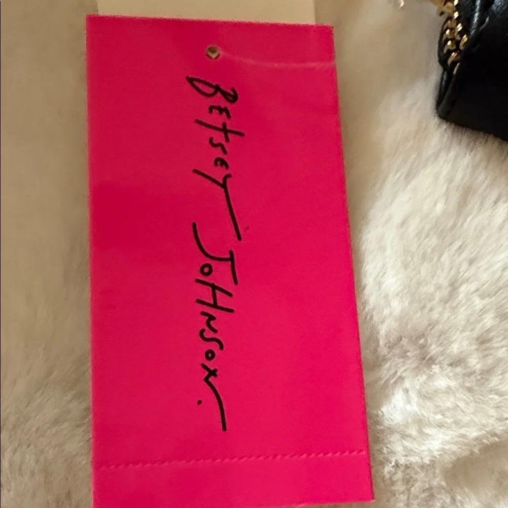 Betsey Johnson Black Wallet with Colorful Fruit Accents
